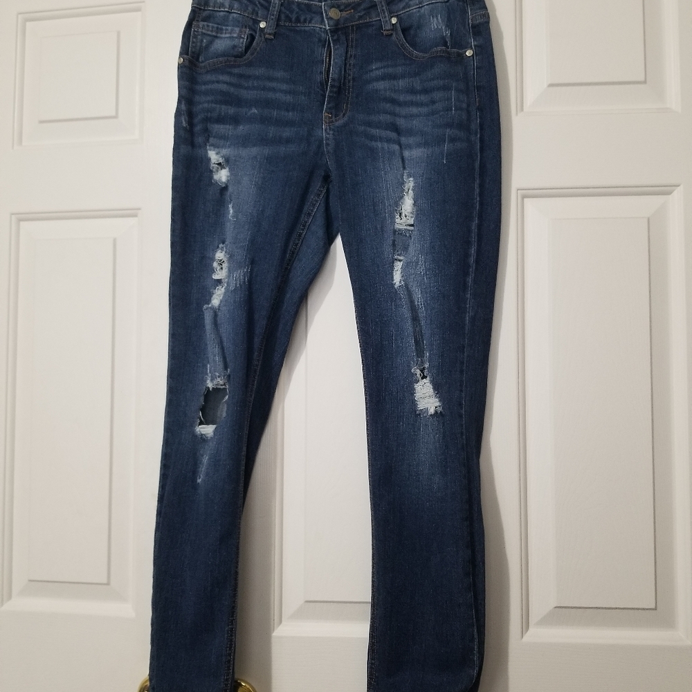 Distressed jeans